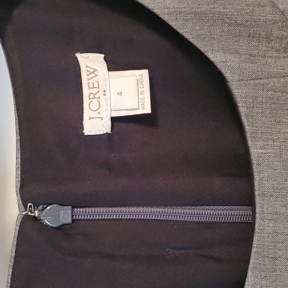 J. Crew Factory Suit grey wool blend sleeveless dress. Size 4. - Picture 4 of 12